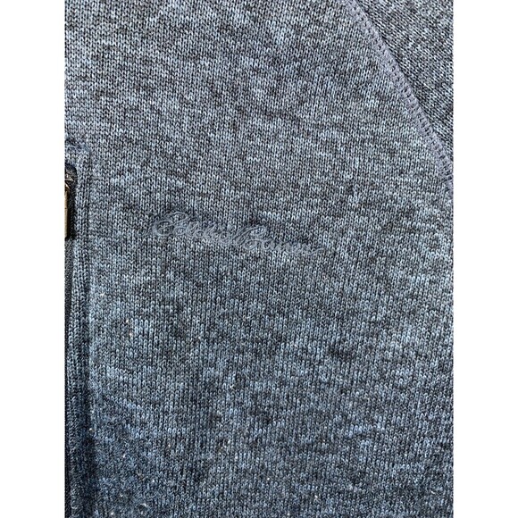 Eddie Bauer XXL 1/4 Zip Cinched Waist Fleece Pull-over Jacket Heathered Blue - Picture 4 of 12